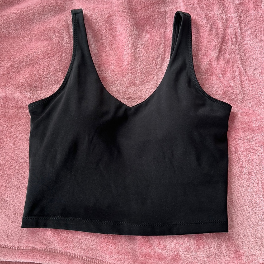 Lululemon align tank dupe, 90 degree fitted cropped tank top with padding